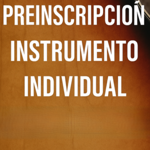 Preinscripción Instrumento Individual (+8años) (2026/2027) PLAN FORMATIVO CLÁSICA